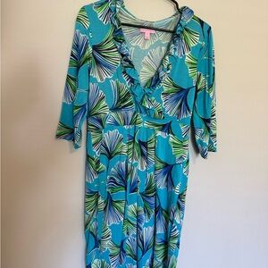 Lily Pulitzer Blue and Green Women's Dress